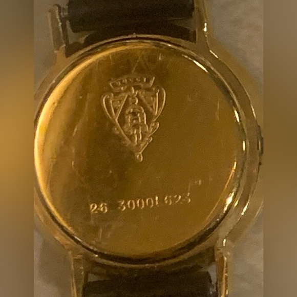 Gucci 3000L Vintage Women's 25mm Gold Dial 18KGP Swiss Quartz Watch Need Battery - Picture 12 of 16